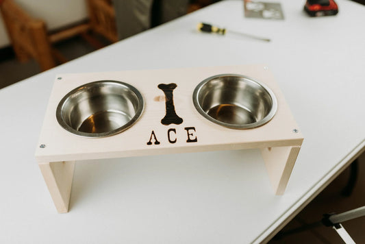 DIY Custom Dog Dish Holder