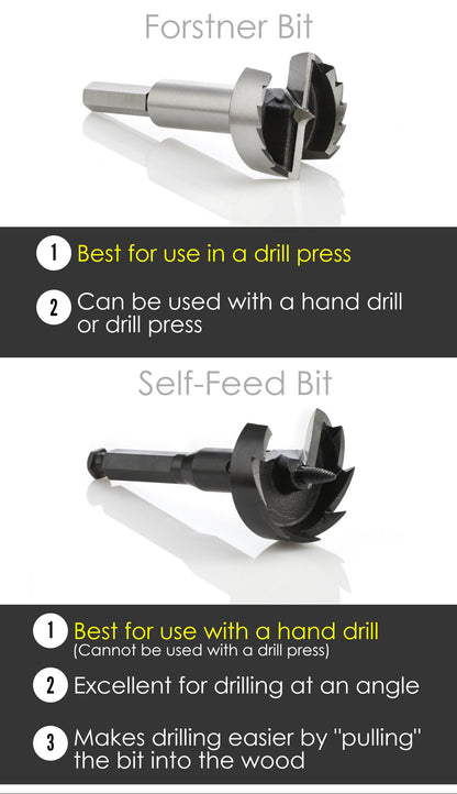 Forstner bits vs self-feed bits